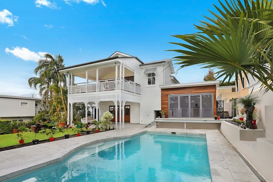 Backyard pool and patio